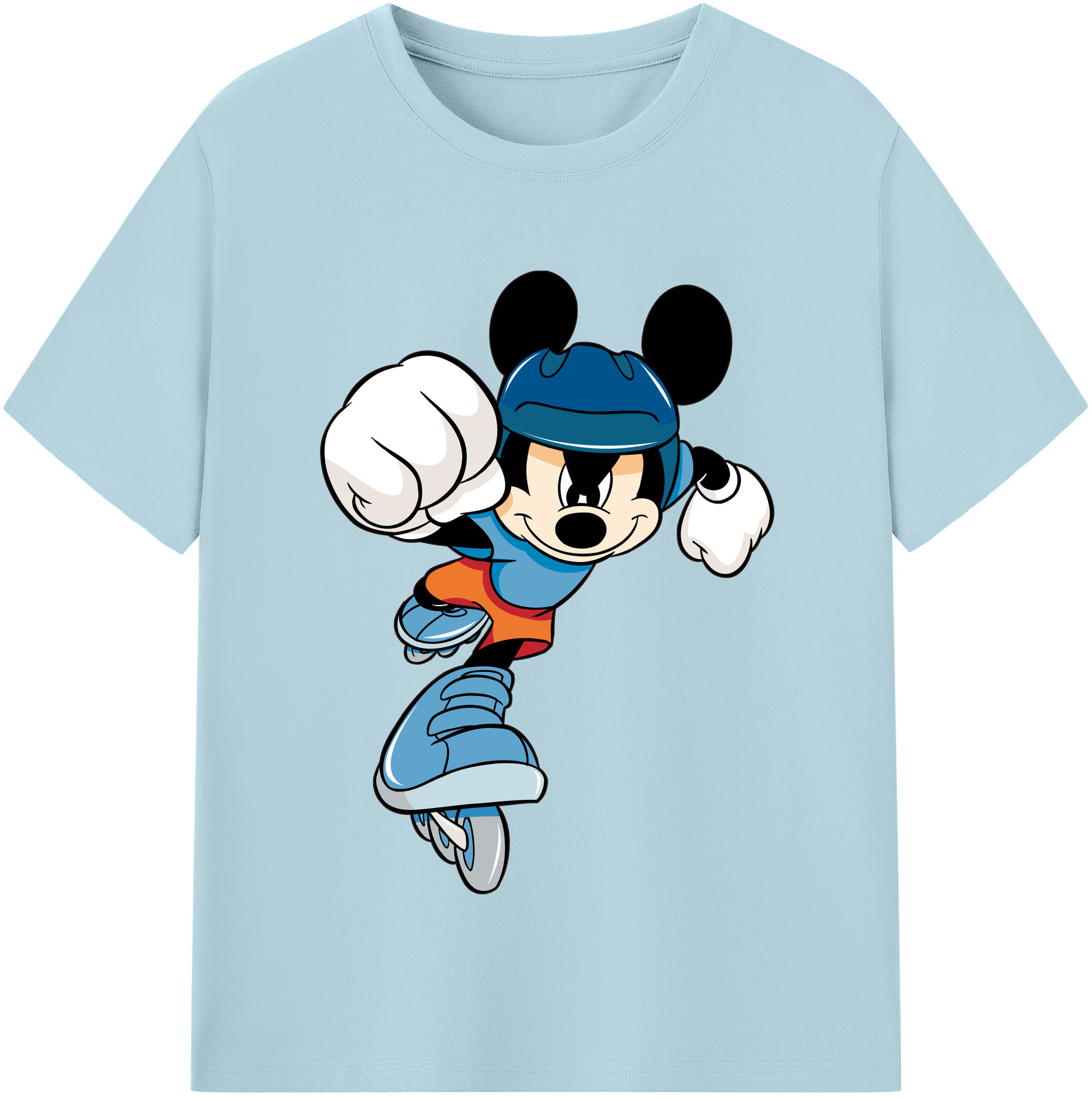 （画像用） ミッキーマウス Mickey Mouse 綿100％半袖Tシャツ（フロントプリント）
